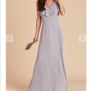 Bird Grey bridesmaid dress in color silver